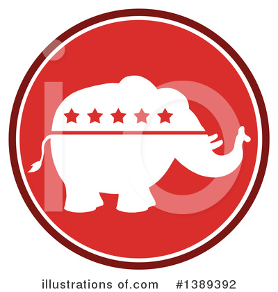 Republican Elephant Clipart #1389392 by Hit Toon