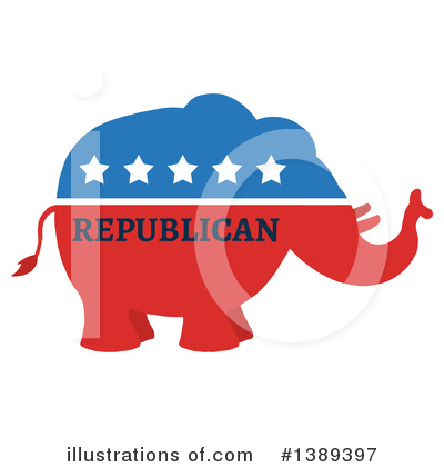 Republican Elephant Clipart #1389397 by Hit Toon