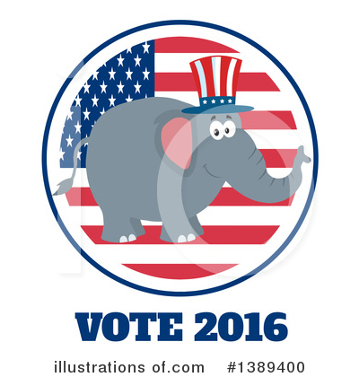 Republican Elephant Clipart #1389400 by Hit Toon