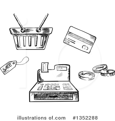 Cash Register Clipart #1352288 by Vector Tradition SM