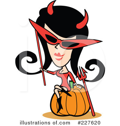 Royalty-Free (RF) Retro Girl Clipart Illustration by Andy Nortnik - Stock Sample #227620