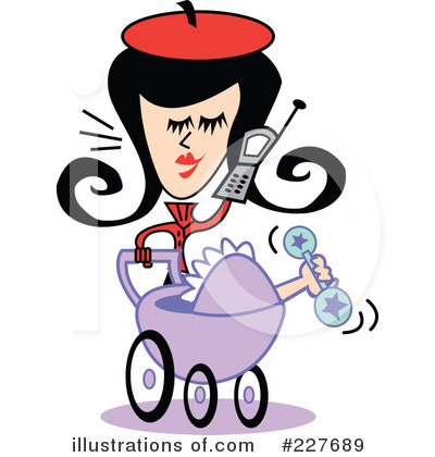 Royalty-Free (RF) Retro Girl Clipart Illustration by Andy Nortnik - Stock Sample #227689