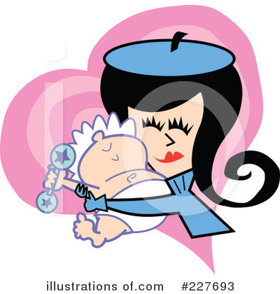 Royalty-Free (RF) Retro Girl Clipart Illustration by Andy Nortnik - Stock Sample #227693