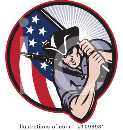 Royalty-Free (RF) Revolutionary Soldier Clipart Illustration by patrimonio - Stock Sample #1098981