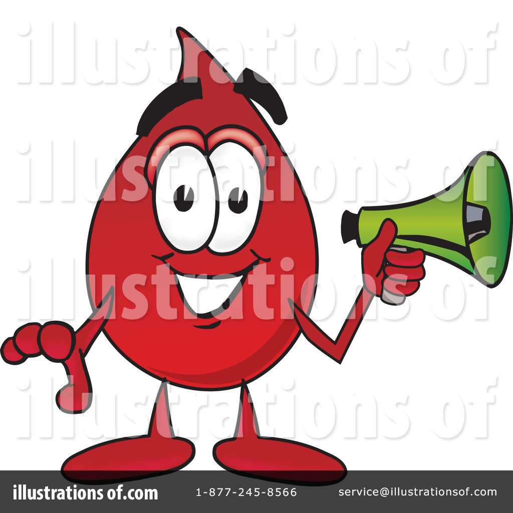 Blood Drop Character Clipart 20039 Illustration by
