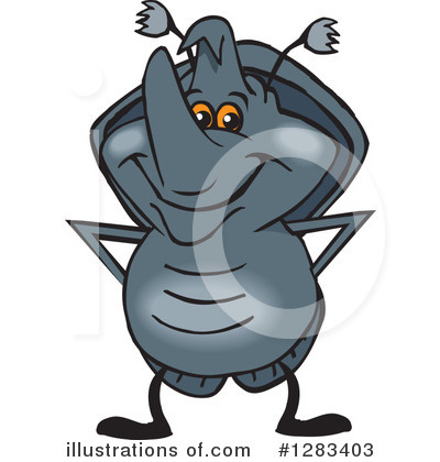 Royalty-Free (RF) Rhino Beetle Clipart Illustration by Dennis Holmes Designs - Stock Sample #1283403