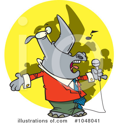 Royalty-Free (RF) Rhino Clipart Illustration by toonaday - Stock Sample #1048041