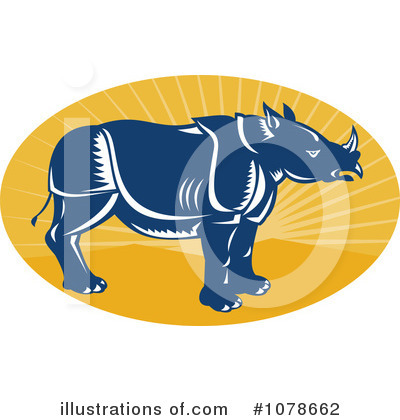 Royalty-Free (RF) Rhino Clipart Illustration by patrimonio - Stock Sample #1078662
