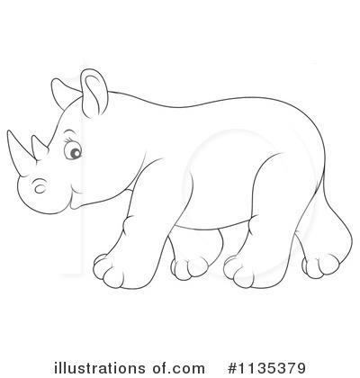 Royalty-Free (RF) Rhino Clipart Illustration by Alex Bannykh - Stock Sample #1135379