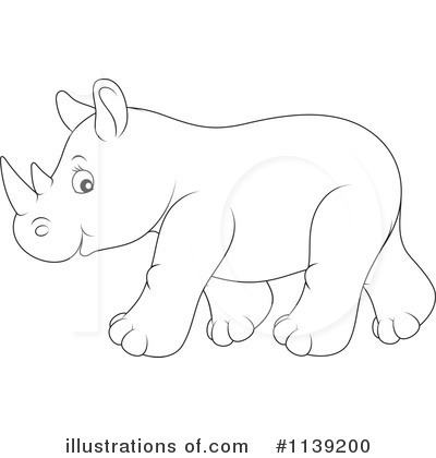 Royalty-Free (RF) Rhino Clipart Illustration by Alex Bannykh - Stock Sample #1139200