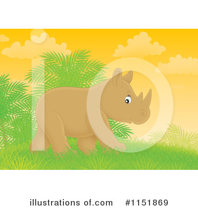 Royalty-Free (RF) Rhino Clipart Illustration by Alex Bannykh - Stock Sample #1151869