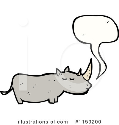 Royalty-Free (RF) Rhino Clipart Illustration by lineartestpilot - Stock Sample #1159200
