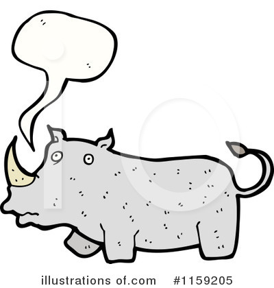 Royalty-Free (RF) Rhino Clipart Illustration by lineartestpilot - Stock Sample #1159205