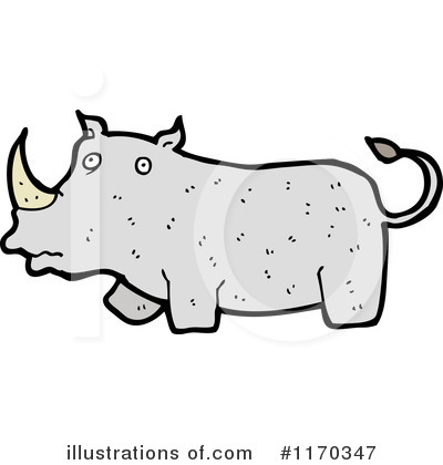 Royalty-Free (RF) Rhino Clipart Illustration by lineartestpilot - Stock Sample #1170347