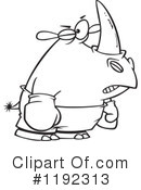 Rhino Clipart #1192313 by toonaday