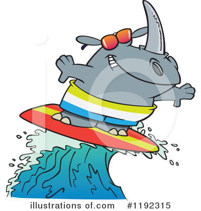 Royalty-Free (RF) Rhino Clipart Illustration by toonaday - Stock Sample #1192315