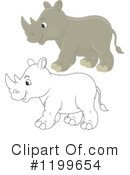 Rhino Clipart #1199654 by Alex Bannykh