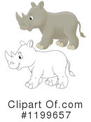 Rhino Clipart #1199657 by Alex Bannykh