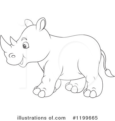 Royalty-Free (RF) Rhino Clipart Illustration by Alex Bannykh - Stock Sample #1199665