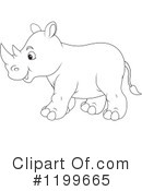 Rhino Clipart #1199665 by Alex Bannykh