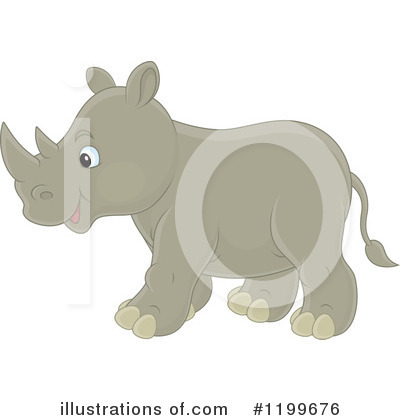 Royalty-Free (RF) Rhino Clipart Illustration by Alex Bannykh - Stock Sample #1199676