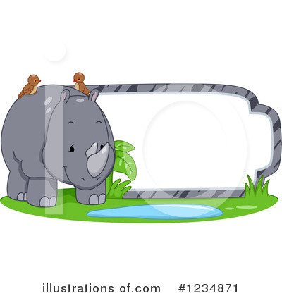 Royalty-Free (RF) Rhino Clipart Illustration by BNP Design Studio - Stock Sample #1234871