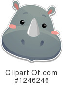 Rhino Clipart #1246246 by BNP Design Studio
