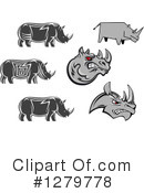 Rhino Clipart #1279778 by Vector Tradition SM