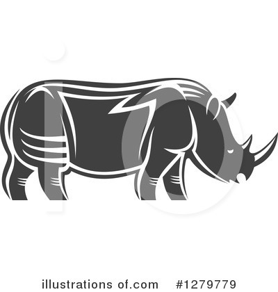 Royalty-Free (RF) Rhino Clipart Illustration by Vector Tradition SM - Stock Sample #1279779