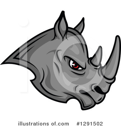 Rhinoceros Clipart #1291502 by Vector Tradition SM