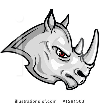 Royalty-Free (RF) Rhino Clipart Illustration by Vector Tradition SM - Stock Sample #1291503