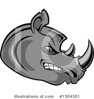 Royalty-Free (RF) Rhino Clipart Illustration by Vector Tradition SM - Stock Sample #1304301