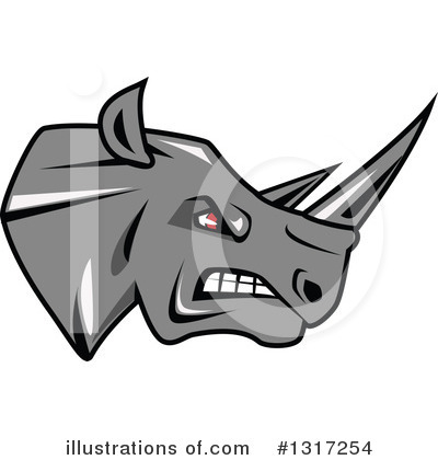 Royalty-Free (RF) Rhino Clipart Illustration by Vector Tradition SM - Stock Sample #1317254