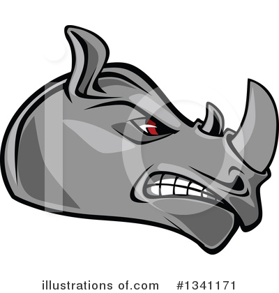 Royalty-Free (RF) Rhino Clipart Illustration by Vector Tradition SM - Stock Sample #1341171