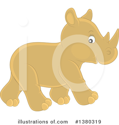 Royalty-Free (RF) Rhino Clipart Illustration by Alex Bannykh - Stock Sample #1380319