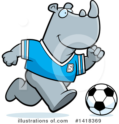 Royalty-Free (RF) Rhino Clipart Illustration by Cory Thoman - Stock Sample #1418369