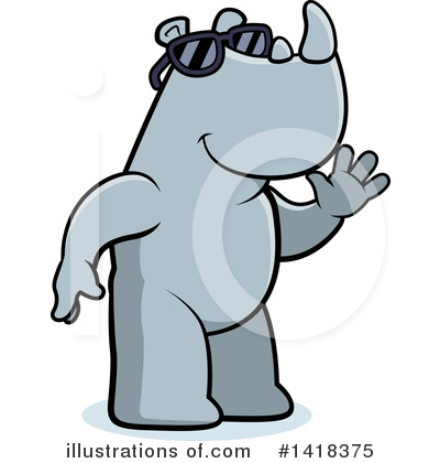 Royalty-Free (RF) Rhino Clipart Illustration by Cory Thoman - Stock Sample #1418375