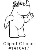 Rhino Clipart #1418417 by Cory Thoman