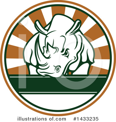 Rhinoceros Clipart #1433235 by Vector Tradition SM