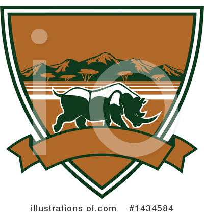 Rhinoceros Clipart #1434584 by Vector Tradition SM