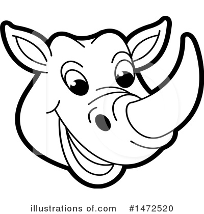 Royalty-Free (RF) Rhino Clipart Illustration by Lal Perera - Stock Sample #1472520