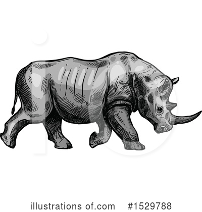 Royalty-Free (RF) Rhino Clipart Illustration by Vector Tradition SM - Stock Sample #1529788