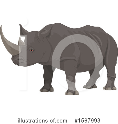 Rhinoceros Clipart #1567993 by Vector Tradition SM