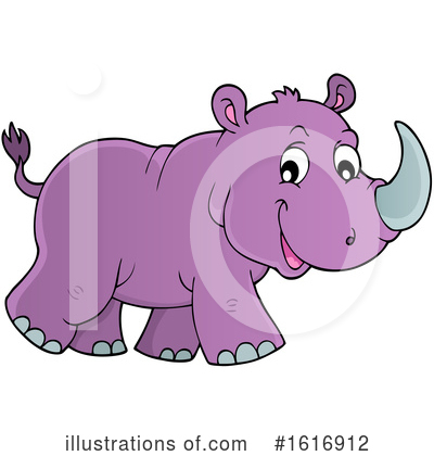 Royalty-Free (RF) Rhino Clipart Illustration by visekart - Stock Sample #1616912