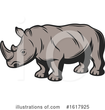 Rhinoceros Clipart #1617925 by Vector Tradition SM