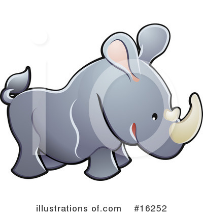 Rhinoceros Clipart #16252 by AtStockIllustration