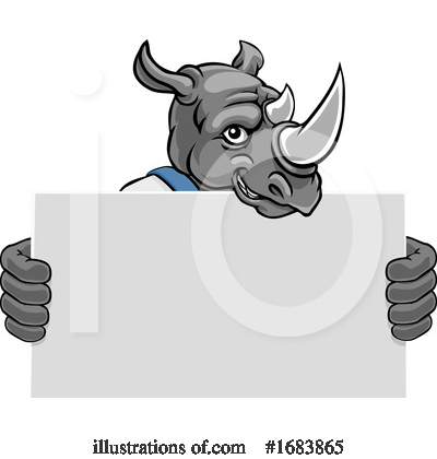 Royalty-Free (RF) Rhino Clipart Illustration by AtStockIllustration - Stock Sample #1683865