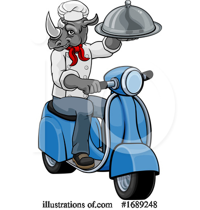 Royalty-Free (RF) Rhino Clipart Illustration by AtStockIllustration - Stock Sample #1689248