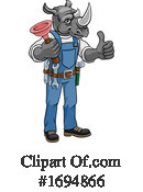 Rhino Clipart #1694866 by AtStockIllustration