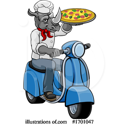Royalty-Free (RF) Rhino Clipart Illustration by AtStockIllustration - Stock Sample #1701047
